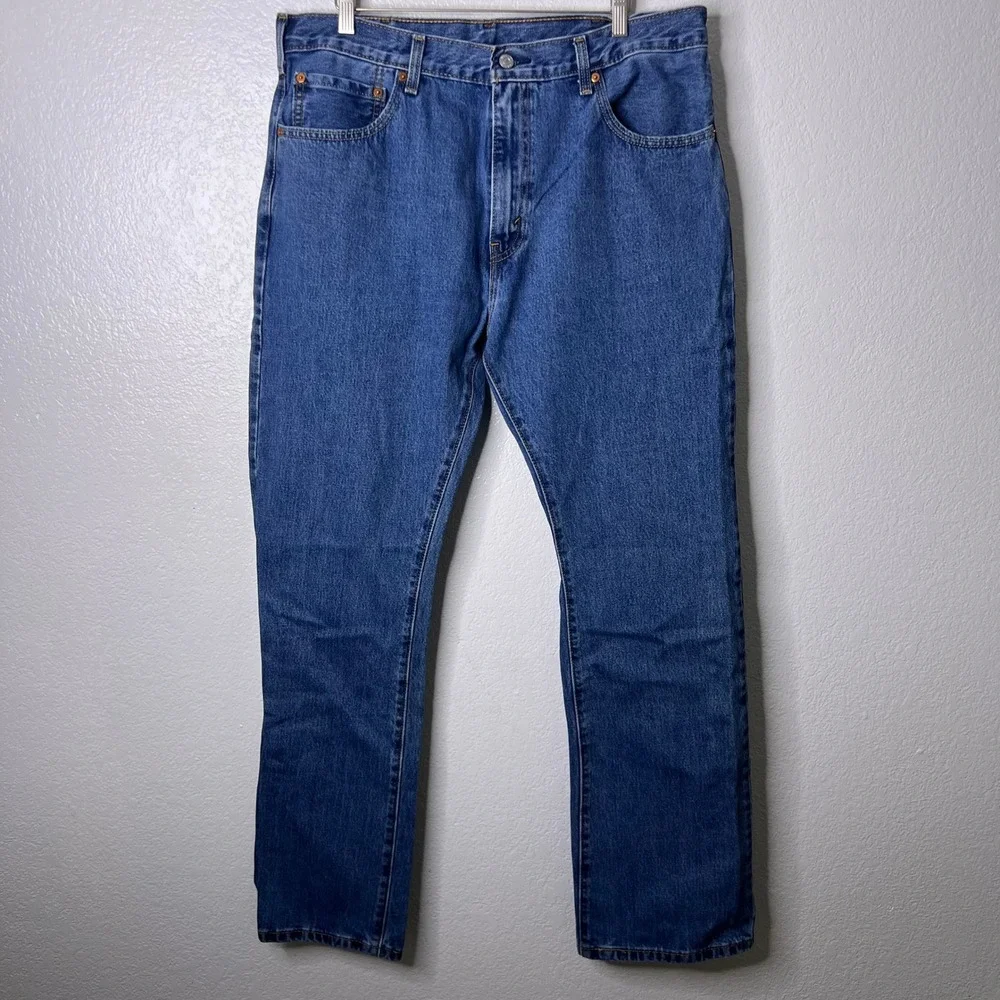Levis 517 Mens Bootcut Jeans Medium Wash Blue Denim 38x34 High Rise